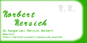 norbert mersich business card